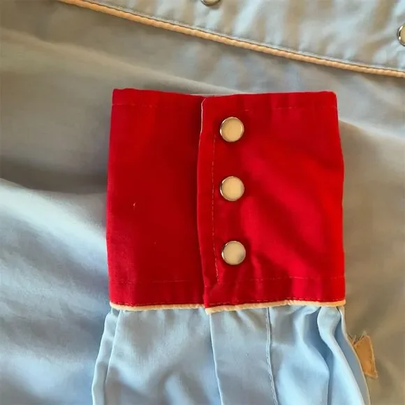 Tony Alamo Men's M Light Blue Western Shirt Pearl Snap Vintage Style - Picture 7 of 7